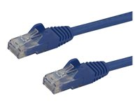 StarTech.com Câble réseau Cat6 Gigabit UTP sans crochet de 50cm - Cordon Ethernet RJ45 anti-accroc - Câble patch Mâle / Mâle - Bleu - Cordon de raccordement - RJ-45 (M) pour RJ-45 (M) - 50 cm - UTP - CAT 6 - moulé, sans crochet - bleu N6PATC50CMBL