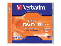 Verbatim DataLifePlus Advanced AZO - 5 x DVD-R - 1.46 Go 4x - boîtier CD 43510