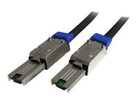 StarTech.com Câble externe mini SAS (Serial Attached SCSI) vers mini SAS de 1m - Cordon SFF-8088 à SFF-8088 avec verrouillage - M/M - Noir - Câble externe SAS - Conformité TAA - SAS 6Gbit/s - 4 voies - 4 SAS mini multivoies blindés 26 broches (SFF-8088) ( ISAS88881