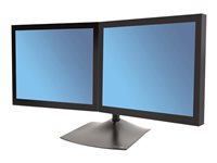 Ergotron DS100 - Pied - horizontal - pour 2 écrans LCD - aluminium, acier - noir - Taille d'écran : jusqu'à 24 pouces - ordinateur de bureau 33-322-200