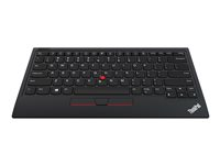 Lenovo ThinkPad TrackPoint Keyboard II - Clavier - avec Trackpoint - sans fil - 2.4 GHz, Bluetooth 5.0 - É.-U./Europe - commutateur : commutateurs à clé à ciseaux - noir pur 4Y40X49521