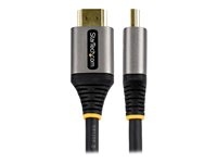 StarTech.com 12ft (4m) HDMI 2.1 Cable, Certified Ultra High Speed HDMI Cable 48Gbps, 8K 60Hz/4K 120Hz HDR10+ eARC, Ultra HD 8K HDMI Cable/Cord w/TPE Jacket, For UHD Monitor/TV/Display - Dolby Vision/Atmos, DTS-HD (HDMM21V4M) - Ultra High Speed - câble HDMI avec Ethernet - HDMI mâle pour HDMI mâle - 4 m - blindé - gris, noir - passif, support 4K 120 Hz, support 8K60Hz (7680 x 4320) - pour P/N: 4PORT-8K-HDMI-SWITCH HDMM21V4M