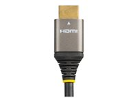 StarTech.com Câble HDMI 2.1 8K - 2m - Câble HDMI Certifié Ultra High Speed 48Gbps - 8K 60Hz/4K 120Hz HDR10+ eARC - Câble Ultra HD 8K HDMI - Écran/TV/Affichage - Gaine Flexible TPE (HDMM21V2M) - Ultra High Speed - câble HDMI avec Ethernet - HDMI mâle pour HDMI mâle - 2 m - double blindage - gris, noir - passif, support 4K 120 Hz, support pour 8K60Hz - pour P/N: 4PORT-8K-HDMI-SWITCH HDMM21V2M