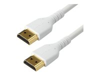 StarTech.com Câble HDMI de haute vitesse avec Ethernet - 1 m - 4K 60 Hz - Premium - Renforcé et durable - Blanc - Premium High speed - câble HDMI avec Ethernet - HDMI mâle pour HDMI mâle - 1 m - blanc - pour P/N: TB3DKM2HDL RHDMM1MPW