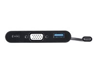 StarTech.com Adaptateur multiport USB-C vers VGA - Convertisseur USB Type-C de voyage avec port USB-A et Power Delivery - Station d'accueil - USB-C / Thunderbolt 3 - VGA CDP2VGAUACP