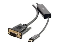 C2G 4.5m (15ft) USB C to VGA Adapter Cable - Video Adapter - Black - Adaptateur vidéo externe - USB-C - VGA - noir 82386