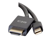 C2G 3ft Mini DisplayPort Male to HDMI Male Passive Adapter Cable - 4K 30Hz - Adaptateur vidéo - Mini DisplayPort mâle pour HDMI mâle - 90 cm - noir - passif, support 4K 84435