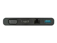 StarTech.com Adaptateur multiport AV numérique avec sorties vidéo HDMI et VGA - USB-A (DKT30CHVCM) - Station d'accueil - USB-C - VGA, HDMI - 1GbE DKT30CHVCM