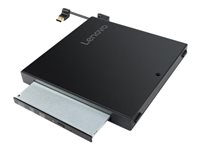 Lenovo ThinkCentre Tiny IV DVD-ROM Kit - Lecteur de disque - DVD-ROM - 16x - USB 2.0 - externe - pour ThinkCentre M70; M70q Gen 2; M75q Gen 2; M80; M90; M90q Gen 2; ThinkStation P340; P350 4XA0N06918