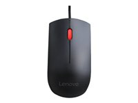 Lenovo Essential - Souris - droitiers et gauchers - optique - 3 boutons - filaire - USB - noir 4Y50R20863
